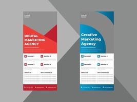 creative agency roll up banner design template. modern business poster leaflet design. cover, roll up banner, poster, print-ready vector