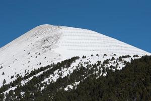 Snowy mountains in the Pyrenees of Andorra in winter photo