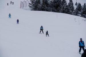 Grandvalira, Andorra 2021 - People skiing in Grandvalira Pyrenees photo