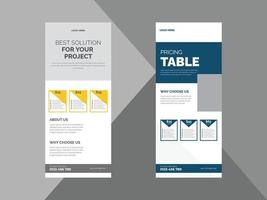 pricing table roll up banner design template. shop pricing table poster leaflet design template. cover, roll up banner, poster, print-ready vector