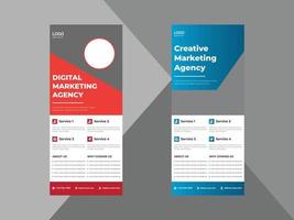 creative agency roll up banner design template. modern business poster leaflet design. cover, roll up banner, poster, print-ready vector