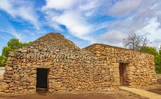 Typical Spanish stone house ruin in Mallorca Spain. photo