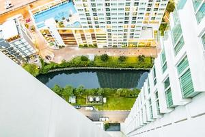 Buildings, Skyscraper and cityscape of condominium TC GREEN, Bangkok, Thailand. photo