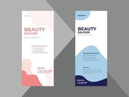 Beauty care roll up banner design template. spa and beauty promotion poster leaflet design. beauty and wellness banner design. cover, poster, print-ready vector