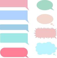 Set of bubble text colorful vector