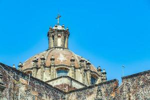 Cathedral of Mexico City architectural masterpiece blue sky Mexico . photo