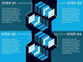 infographics vector template 4 steps in business design template