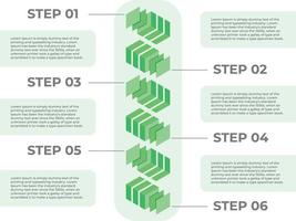 infographics vector template design 6 steps in business template