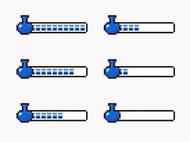 barra de botella de poción en estilo pixel art vector