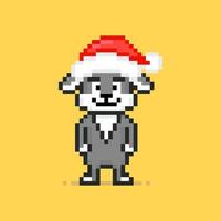 personaje de conejo en estilo pixel art vector