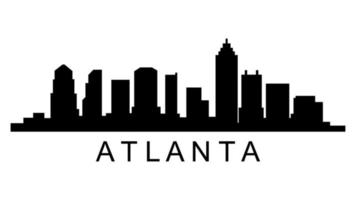 Atlanta skyline on white background video