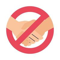 denied handshake signal isolated icon vector