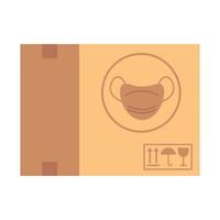 box of face masks isolated icon vector