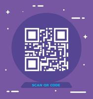 cartel de icono de código qr vector