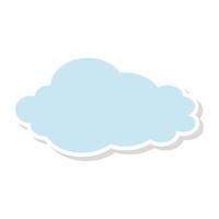 cute cloud sky isolated icon vector