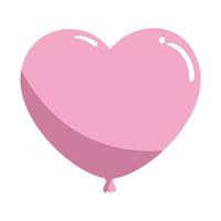 balloon helium in shape heart isolated icon vector