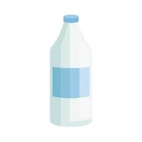 Icono aislado de limpieza de producto de botella vector