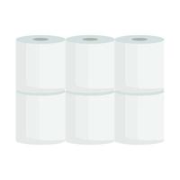 set toilet paper isolated icons vector