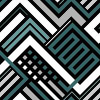 Black seamless vector background with green geometric pattern