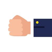 hand fist human isolated icon vector