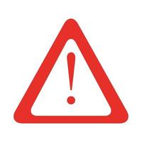 triangle warning sign isolated icon vector