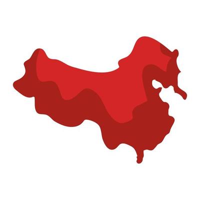 map of china isolated icon