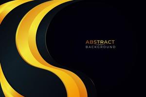 Abstract Background with Overlapped Dynamic Dark Layer with Golden Shiny Effect vector