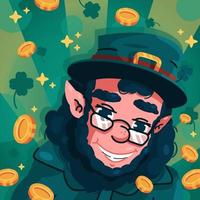 St. Patrick's Leprechaun in a Hat vector