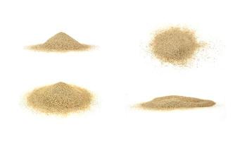 pile desert sand explosion isolated on white background photo