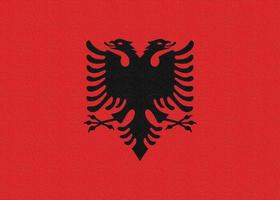 Illustration of the national flag of Albania photo