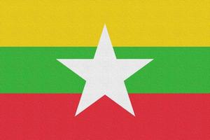 Illustration of the national flag of Burma photo