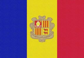 Illustration of the national flag of Andorra photo