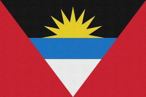 Illustration of the national flag of Antigua and Barbuda photo