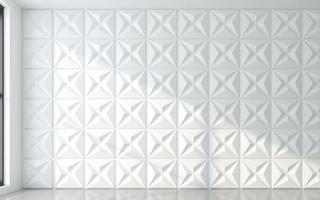 Light and shadow of window frame with 3d wall panel. 3d rendering photo