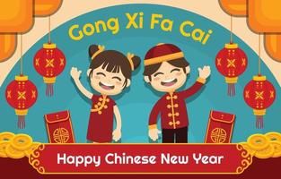 Gong Xi Fa Cai Chinese New Year vector