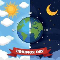 Equinox Day Concept Time in Day and Night