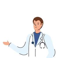 doctor male avatar character icon vector