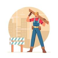 Construction Worker Concept vector