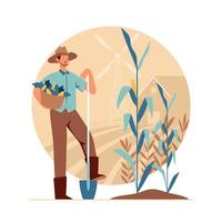 Farmer Agriculture Working vector