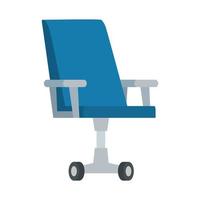 chair office with wheels isolated icon vector