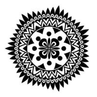 Isolated black bohemic mandala vector design