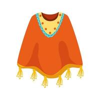 Isolated mexican poncho vector design
