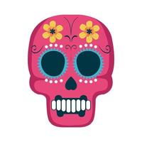 diseño de vector de cráneo mexicano aislado