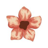 lindo, flor, natural, aislado, icono vector