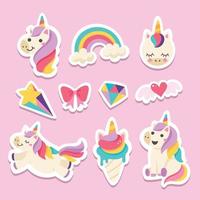 Cute Unicorn Sticker vector