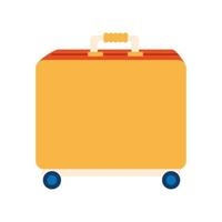 wheeled luggage suitcase isolated icon vector