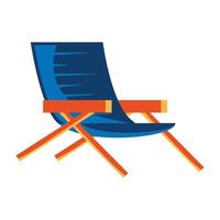 silla de verano playa icono aislado vector