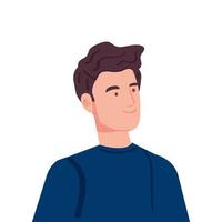 young man avatar character icon vector