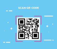 classic scan qr code icon vector