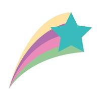 cute shooting star magic icon vector